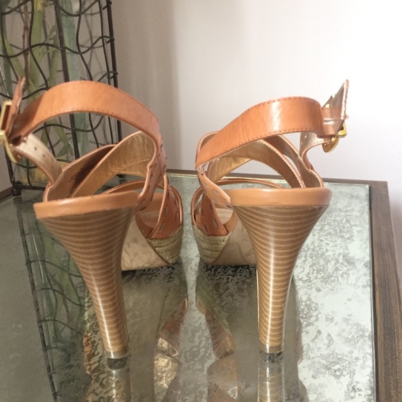 LOFT brown leather platform heels (AAAA) - Picture 4 of 6